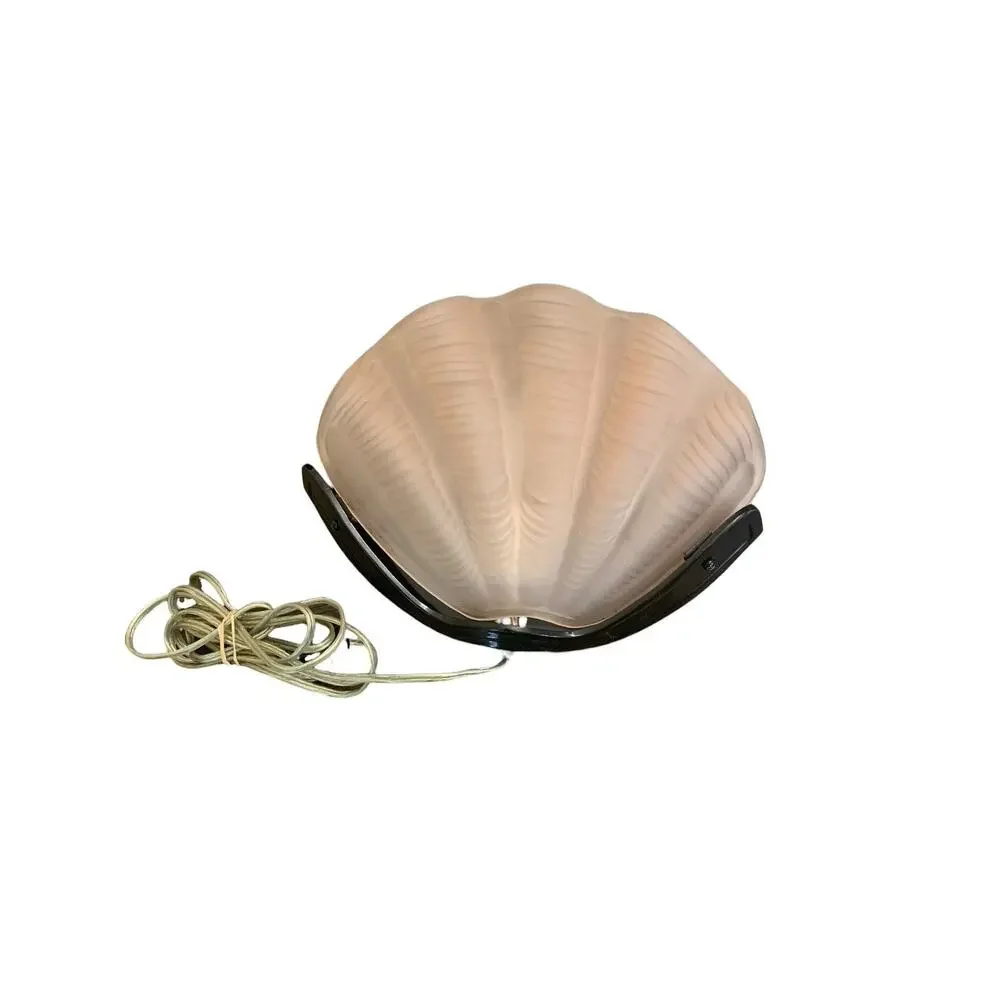 Sarsaparilla Hand Blown Glass Clam Shell Art‎ Deco Style Wall Light Sconce Pink